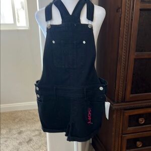 No Boundaries Black Denim Romper